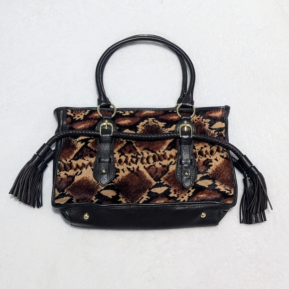 Adrienne Vittadini Faux Animal Fur Bag - Picture 1 of 5